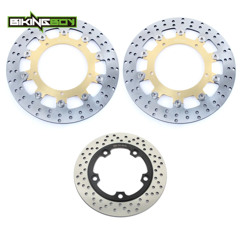 BIKINGBOY для YAMAHA YZF R6 YZF-R6 2003 2004 03 04 круглые волнистые плавающие Передние Задние тормозные диски роторы