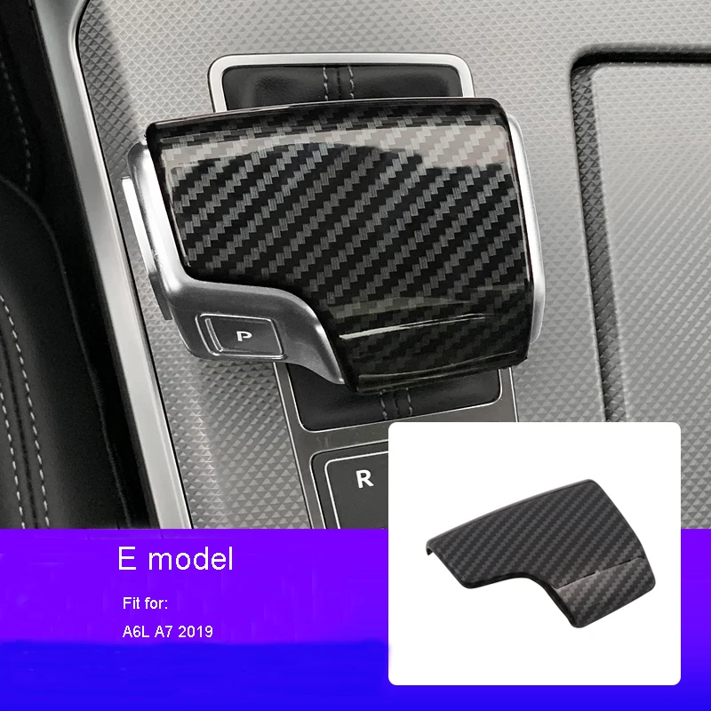 Автомобильный чехол для рычага переключения передач воротники для Audi A4L A6L A5 A3 A7 Q5 Q7 Q2L ABS накладка наклейка подходит для левостороннего привода - Название цвета: E model
