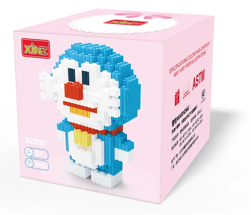 Doraemon Мини мультфильм строительные блоки игра Мини DIY пластиковые строительные блоки для детей Подарки - Цвет: Doraemon