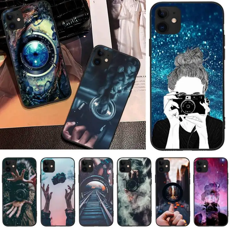 Ljhydfcnb Camera Wallpaper Soft Silicone Tpu Phone Cover For Iphone 5c 5 6 6s Plus 7 8 Se 7 8 Plus X Xr Xs Max 11 Pro Max Cover Half Wrapped Cases Aliexpress