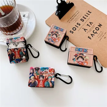 

Cute Cartoon animes For AirPods 1 2 Luffy silicon Protective Cover Air Pod 3 Case For Airpods Headphone Carrying box fundas