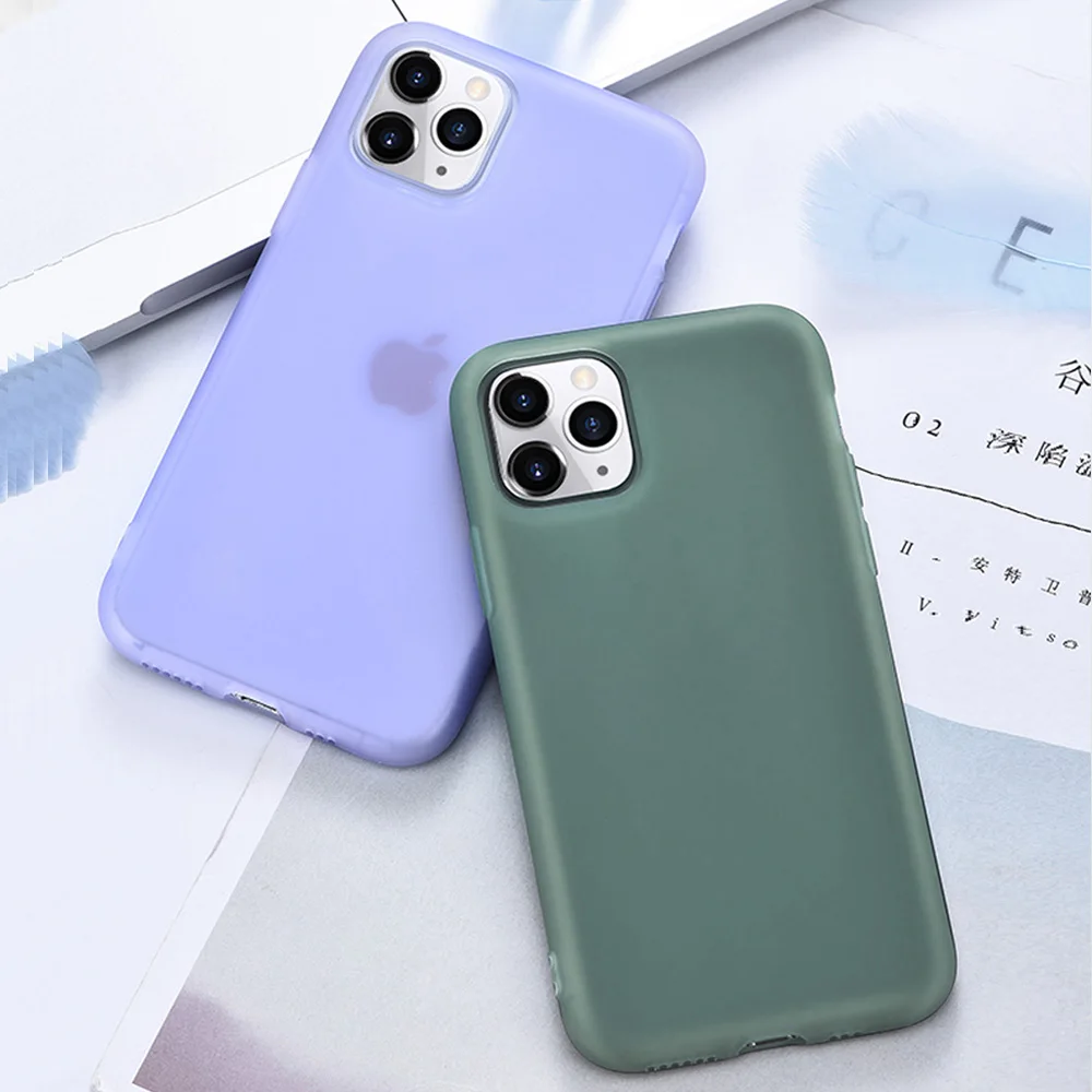 Полупрозрачный мягкий жидкий силиконовый чехол для телефона Apple iPhone 11 pro Max