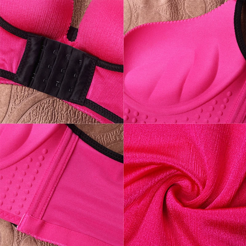 Adjustable Gym Sports Bras Women's Front Buckle Seamless Underwear Small Chest Gathered Running Sports  Bras Black Gentle Bra