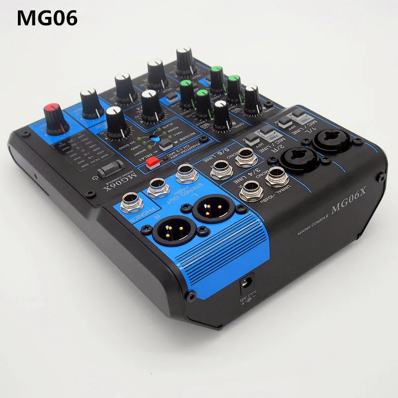 Звуковая консоль Finlemho DJ микшер MG06 профессиональное аудио 48 В фантомное питание