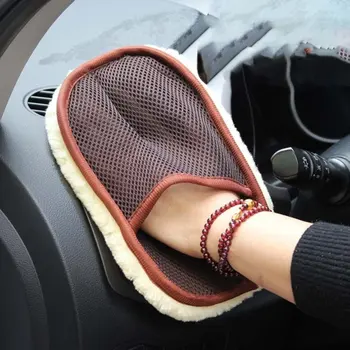

Comfortable Car Washing Gloves Car Motorcycle Artificial Wool Soft Washer Brush Car Care Cleaning Tool