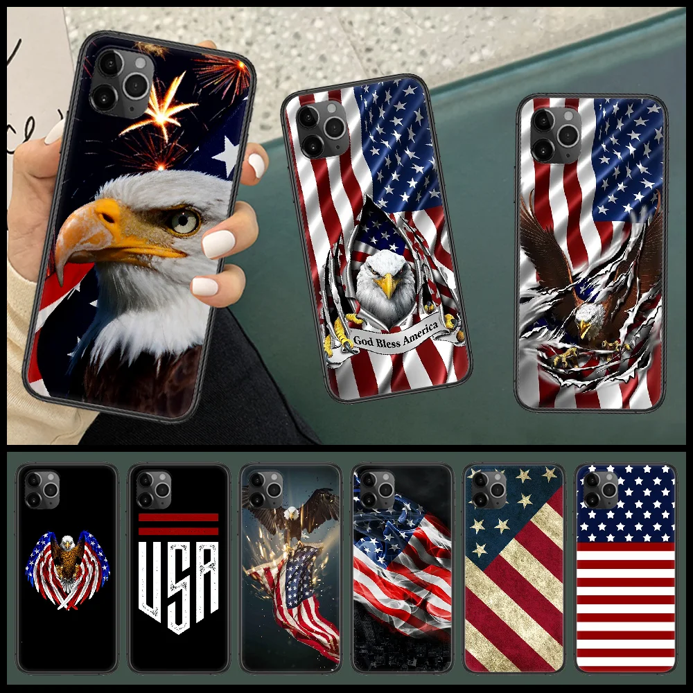 Америка флaг сшa yзкиe чехол для телефона Корпус iphone 5 5s se 2 6 6s 7 8 12 мини plus X XS XR 11 PRO MAX