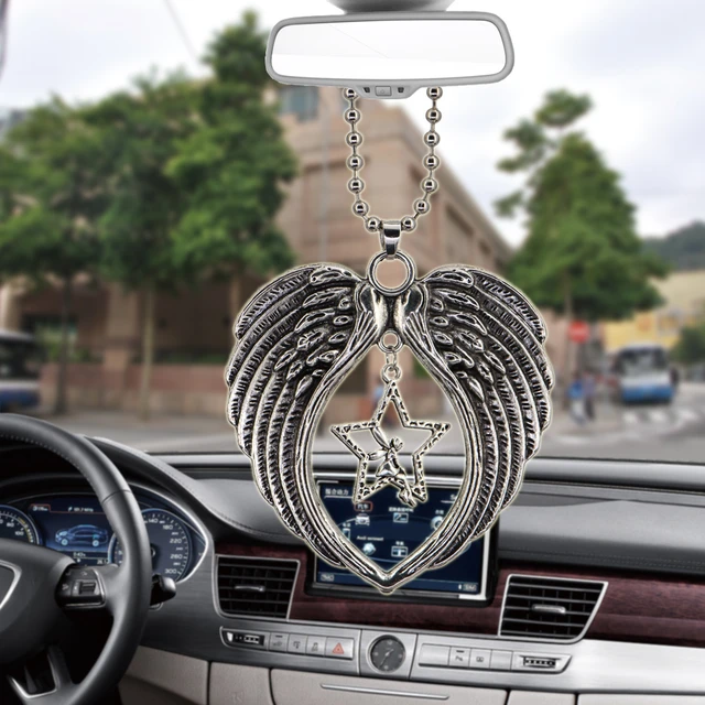 Diamond Pearl Car Pendant Cute Cartoon Heart Star Tassels Rearview