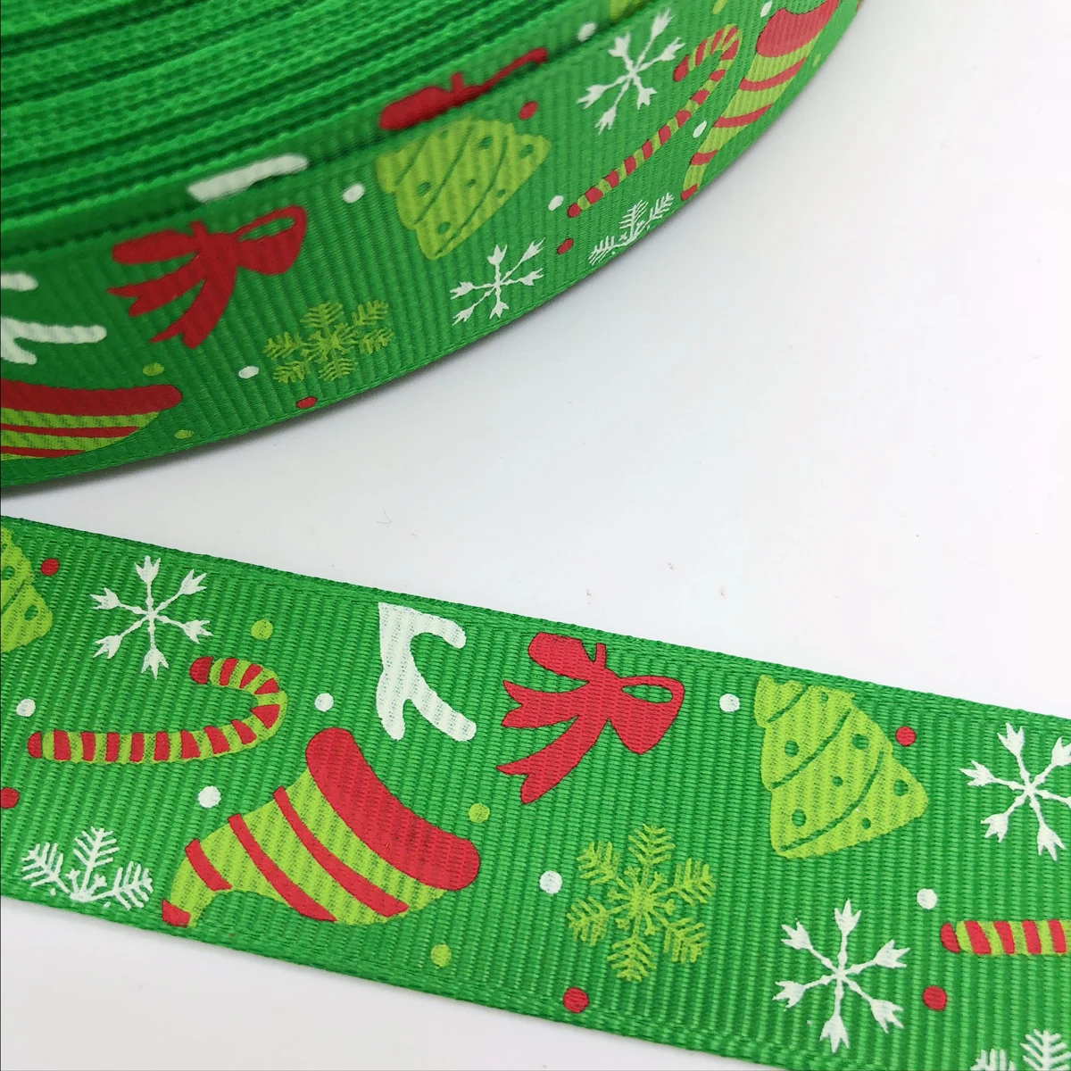 Рождественская серия 25 мм 5 ярдов подарочная упаковочная лента Рождественская лента коробка для галстука упаковочный пояс для выпечки полиэфирная лента для волос бант для шитья - Цвет: 31