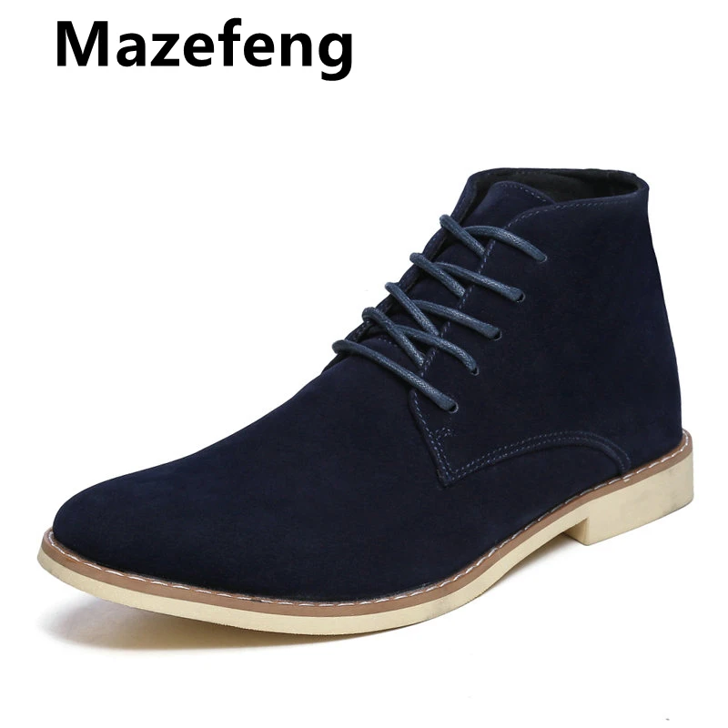 Mazefeng/Брендовые мужские ботильоны Модные ботинки Челси Повседневная Удобная