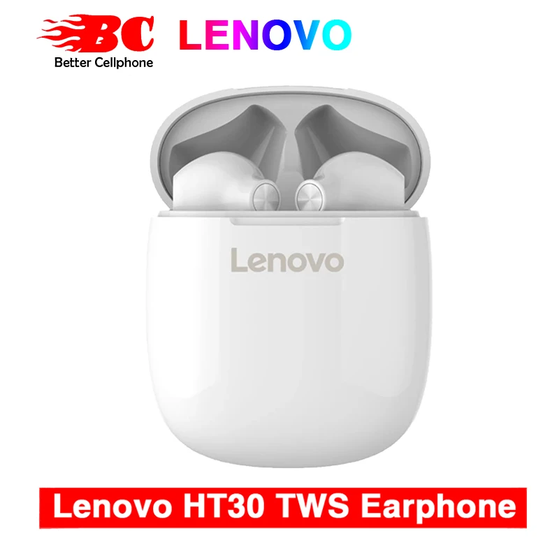 Беспроводная игровая гарнитура Lenovo HT30 TWS наушники с отпечатком пальца 300 мАч Bluetooth