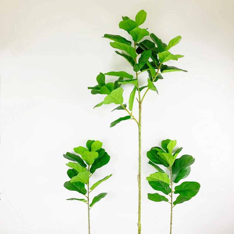 

122cm Fake Ficus Tree Large Artificial Tropical Rubber Plants Real Touch Plastic Leaves Banana Tree Branch Christmas Home Decor