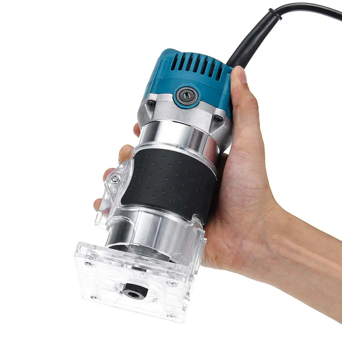 Electric Trimmer 1200W 30000r/min Electric Wood Laminate Edge Hand Trimmer Router Joiners Set Woodworking 6.35mm Collet Carving