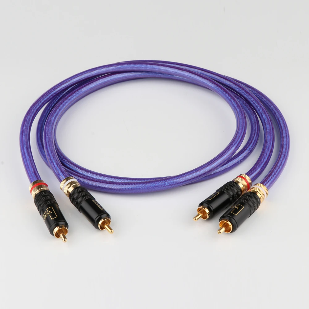 X409 Hi-End Van Den Hul G5 Cavo Rca Placcato Argento Con Connettori Rca A Rca A 90 Gradi Ad Angolo Retto Placcati In Oro Per Amplificatore Cd