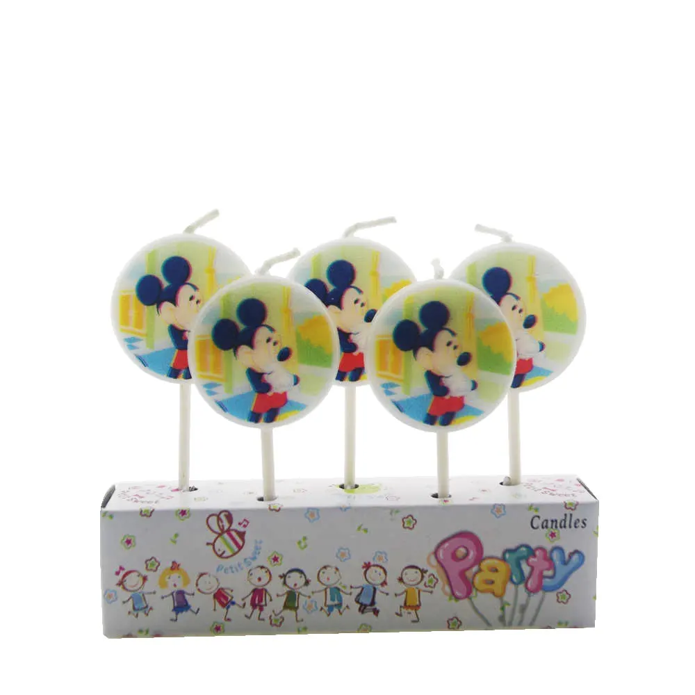 5 шт./компл. «Человек-паук» на день рождения свечи свечка в виде кекса с обувью, для детей подарок на день рождения свечи вечерние украшения вечерние поставки - Цвет: Minnie