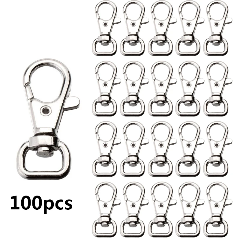PARETO 100Pcs 37mm Swivel Trigger Clips Snap Hooks Lobster Clasp for Keychain Bag DIY Craft Key Buckle | Украшения и аксессуары