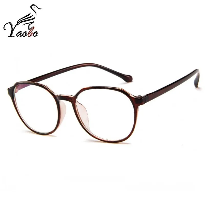 TEA Retro Men Spectacle Frame Women's Glasses Transparent Vintage Square Clear Square Clear Lens Glasses Optical irregular Frame - Цвет оправы: TEA
