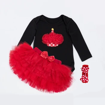 

Cake 1 Year Birthday Girl Love Girls Saia Tutu Pettiskirt Party Dance Skirt Sets Crossbones Bodysuit Headband Baby Girl Clothing