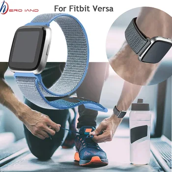 

Nylon Bands for Fitbit Versa Wrist Band Strap 23cm Breathless Soft Loop Strap Sport Wristbands for Versa Smart Watch