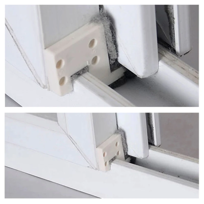 4pcs Sliding Window er Block Up and Down Track Sealing Wind proof Brush Strip Door Sound Insulation Pad