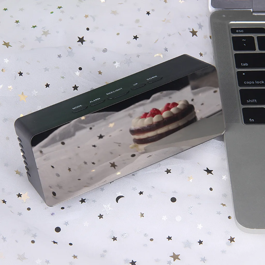 Новые часы Акриловые DIY Креативный светодиодный цифровой USB будильник ночной Светильник термометр дисплей зеркальная лампа макияж зеркало Горячее предложение F1