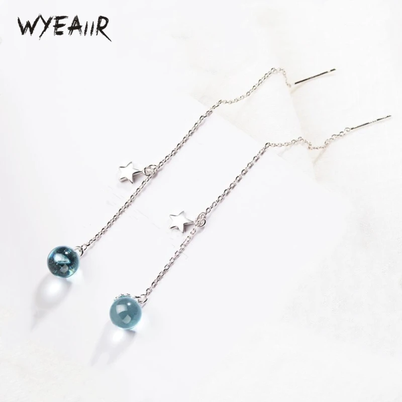 WYEAIIR голубая планета Ушная проволока Длинная кисточка характерное искусственное