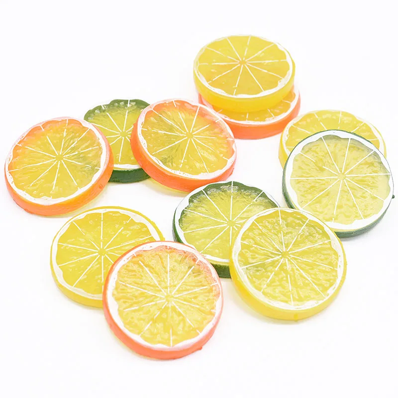 

5/10Pcs Polyfoam Artificial Fruit Slices Simulation Fake Lemon Slices Fruit Model For Wedding Birthday Party Kitchen Decoration