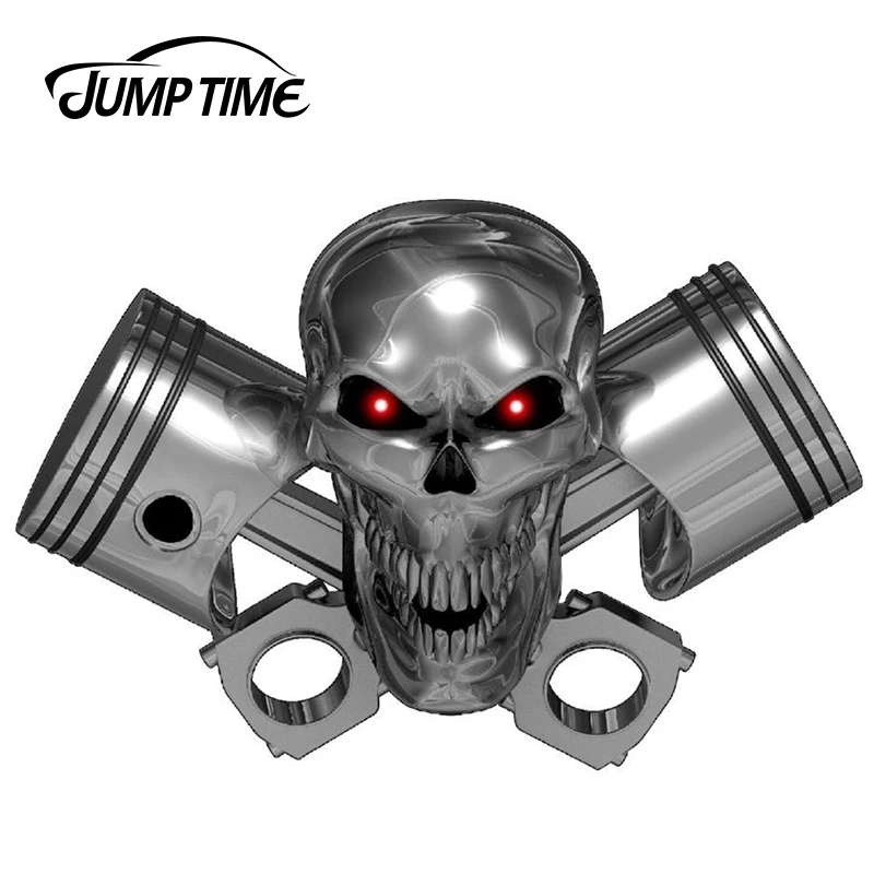 Jumptime 13cm X 8.8cm 3d Dead Skull Car Sticker Large Truck Trailer