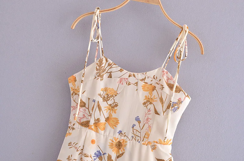 Women dress 2021 New fashion small floral print lining strapless tube top dress female casual chic street youth women dress