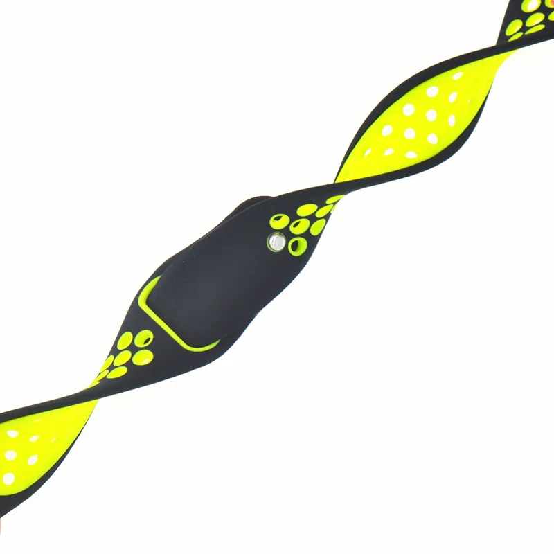 Black and yellow Общие 20 мм 22 мм силиконовый дышащий ремешок для часов Garmin Vivoactive 3 для samsung gear S2 Classic S3 Frontier умные часы - Цвет ремешка: Black and yellow