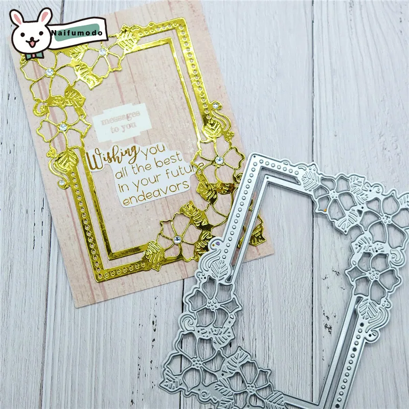 

DiyArts Cutting Dies Metal Dies Flower Frame Die Scrapbooking Album Card Making Embossing Stencil Diecuts Decoration