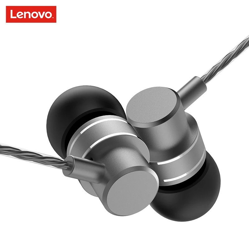 Оригинальные наушники Lenovo HF118 металлические со встроенным микрофоном проводные