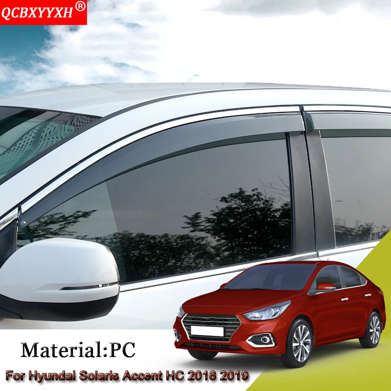 Аксессуары для Hyundai Solaris Accent HC 2018 2019 защита от солнца и дождя|Навесы укрытия| |