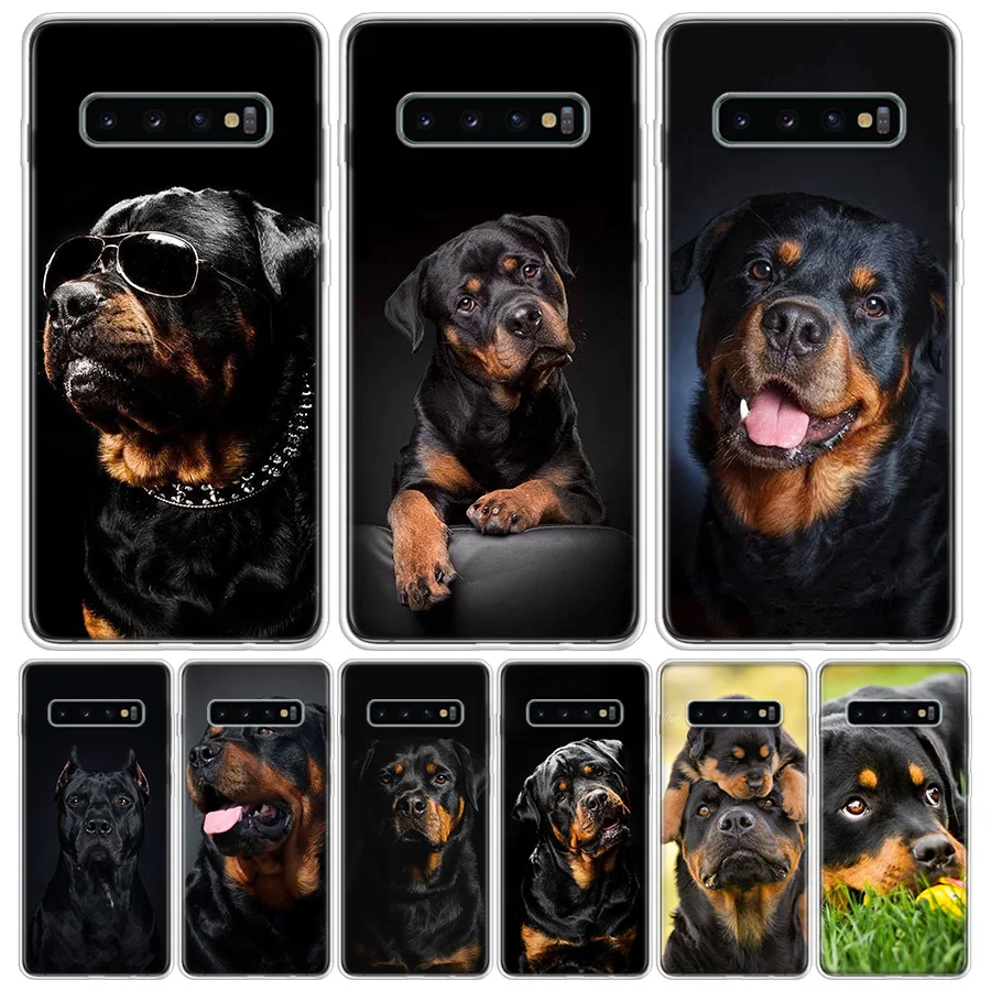 Милый чехол для телефона ротвейлера с собакой Samsung Galaxy S20 FE S21 S22 Ultra S10 Lite S9 S8 Plus S7 Edge