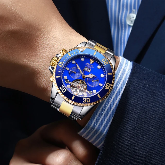 Herren TEVISE Automatikuhr Edel Exklusiv Uhr Datum Automatic Uhren DE Versand