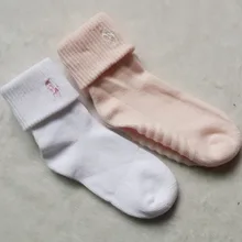 Хлопковые детские гофрированные Мягкие носки, носки-лодочки, белые носки для студентов, с вышивкой