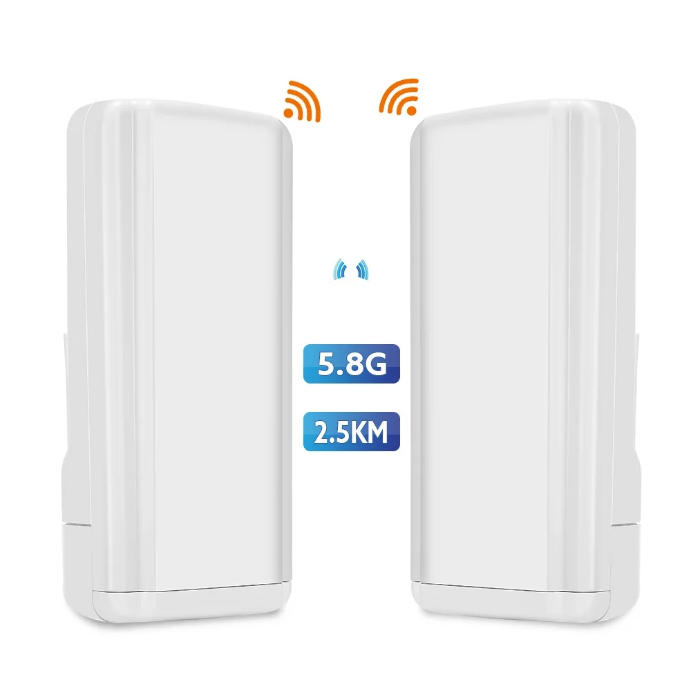 2 Chiếc Không Dây Mở Rộng Sóng Wifi 5Ghz WiFi Cầu CPE Ngoài Trời Router Wifi 4G 5.8Ghz 450Mbps Repetidor tầm Xa Điểm Truy Cập