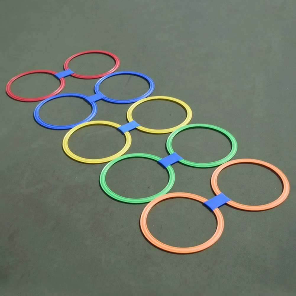 10 шт. hopscocky кольцо Спорт на открытом воздухе дети hopscocky игры прыжки пластиковое кольцо интеграционная обучающая игрушка Дошкольное обучающее помощь