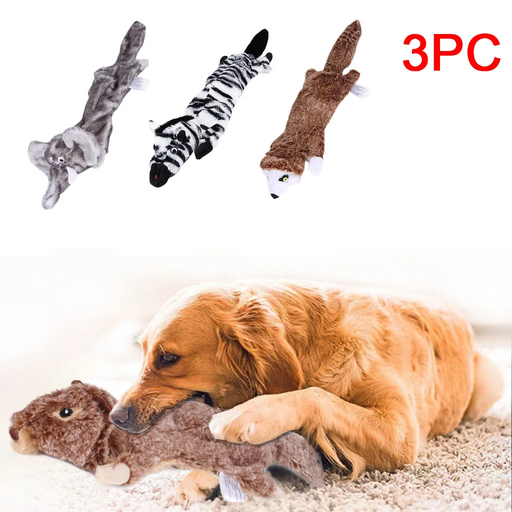 3 шт. Симпатичные игрушки для собак мягкая пищащая большая игрушка домашних