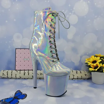 

20cm high-heeled shoes nightclub dance women's short boots women's boots sexy catwalk boots