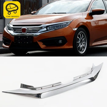 

Car Man GO For honda civic 10th 2016-2018 Auto Car-styling front hood trim grill cover sticker Exterior Accessories