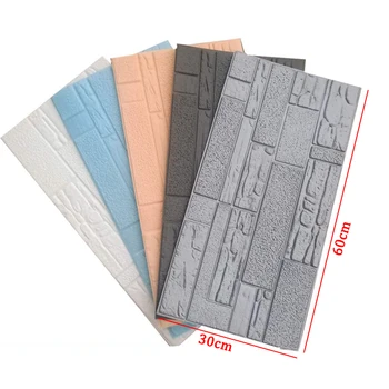 

Wallpaper DIY Marble Sticker Waterproof Stickers Wall Papers Home decor Kids Room 3D Self-Adhesive Wallpaper Brick