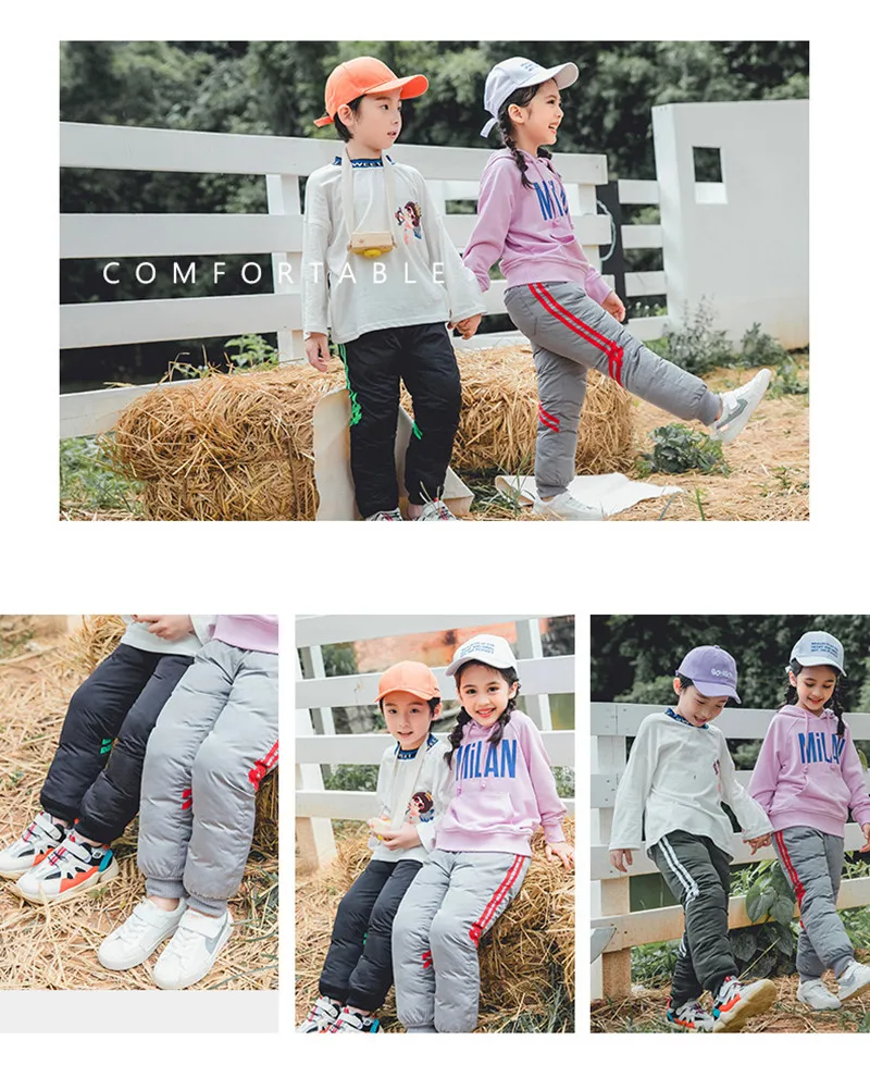 Winter 2019 Teens Girls Boys Down Pants Children High Quality Warm Down Pant Boys Trousers Kids Leggings Teenage Down Ski Pants (10)