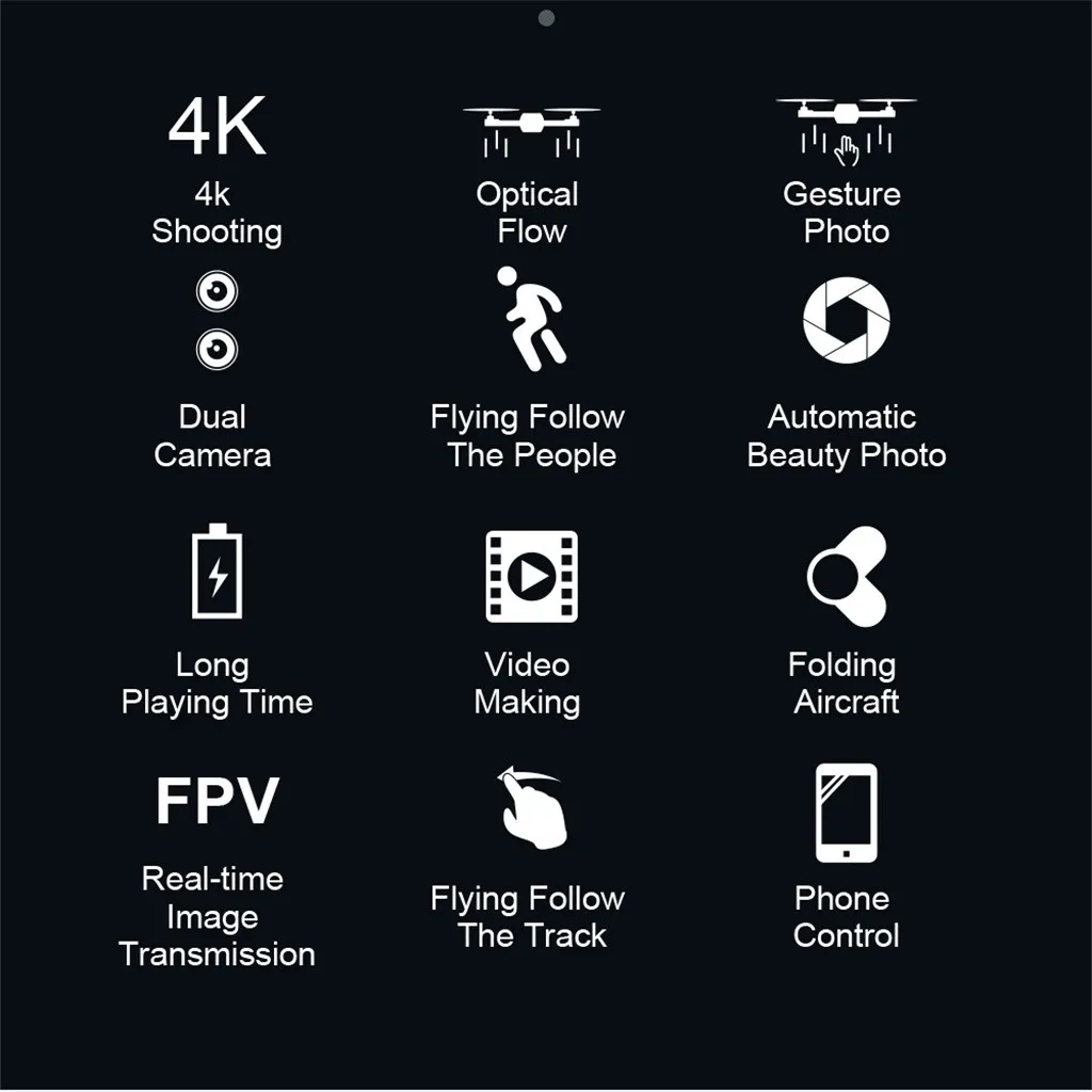 F88 2,4G wifi FPV 4k HD камера широкоугольная оптическая Складная селфи Дрон