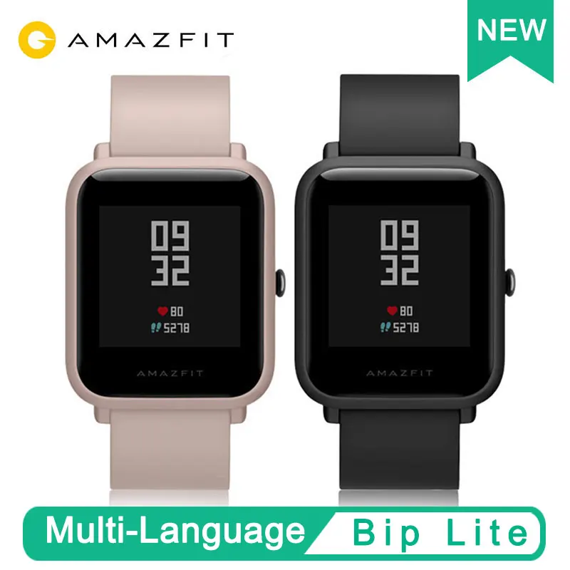 Amazfit Bip Lite Smartwatch глобальная версия 45 дней Срок службы батареи 3ATM водонепроницаемый 24 ч монитор сердечного ритма во время сна gps новое поступление
