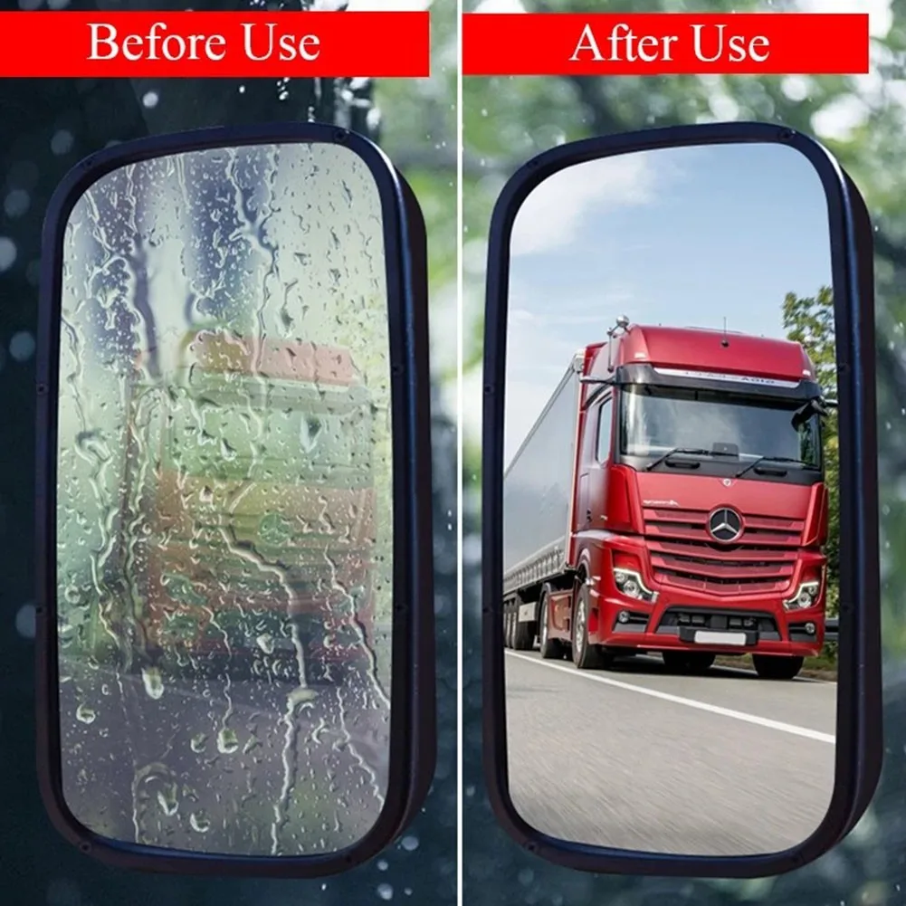 2ps Rainproof Car Truck Rearview Mirror Sticker Anti-fog Protective Film 35*16CM, rearview mirror protector, auto mirror accessories