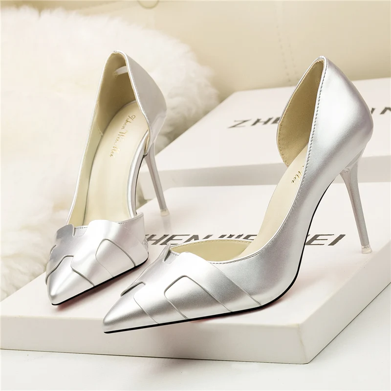 Женские Роскошные туфли лодочки на тонком высоком каблуке 9 5 см сезон лето