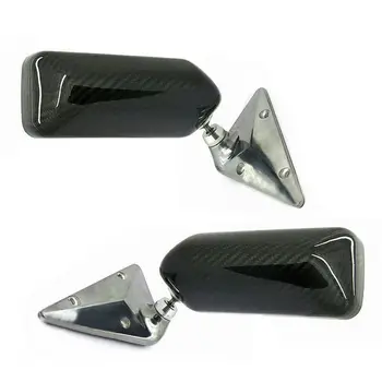 

Free shipping Professional racing mirror Carbon Fiber F1 Style Universal Carbon Fiber Side Mirror with Metal Bracket