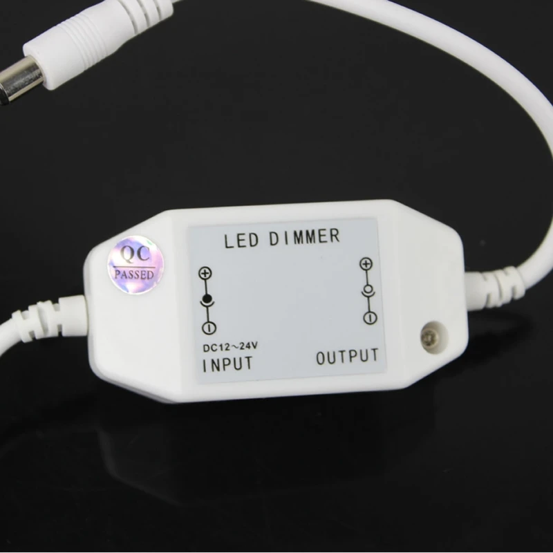 12V ручной регулятор яркости адаптеры постоянного тока для СВЕТОДИОДНЫЙ монохромный световой полосы