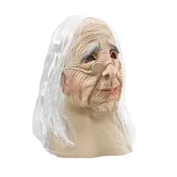 

Old Lady Costume Mask Halloween Realistic Old Man Mask Latex Masquerade Carnival Mask Latex old woman mask 2020 Hot