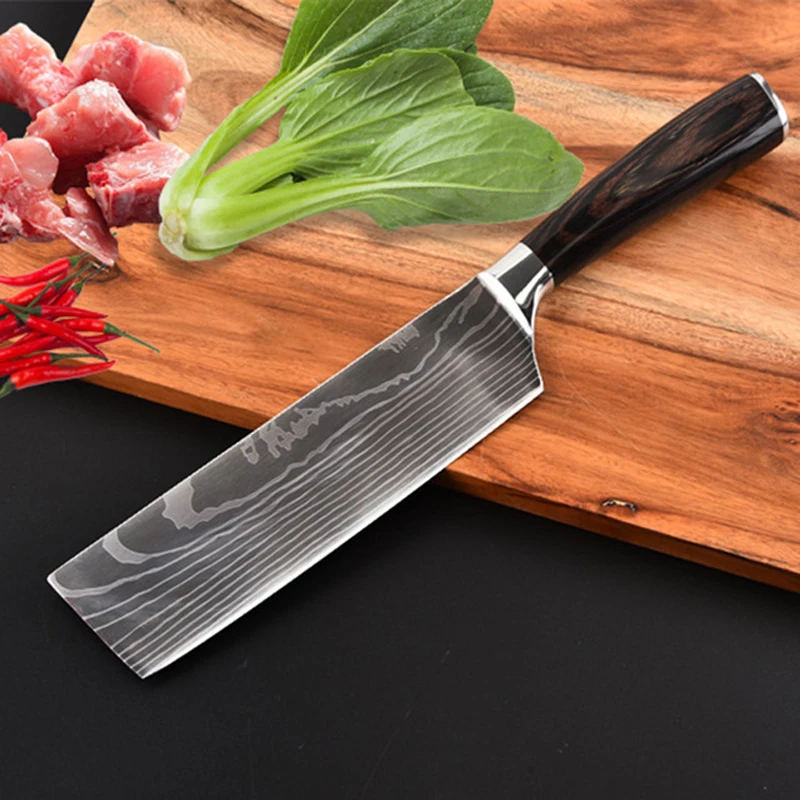" Профессиональный кухонный нож шеф-повара, кухонный нож, 8 дюймов, нож шеф-повара 7CR17, стальные японские ножи, нож для мяса, нож